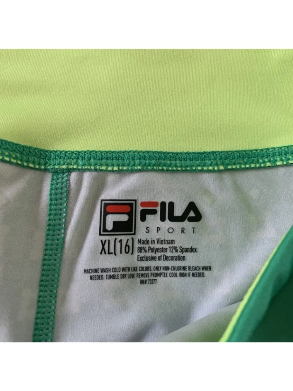 Fila Sport Blue Green Print Athletic Gym Capri Leggings